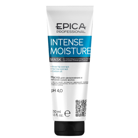 Маска Epica Intense Moisture для увлажнения и питания сухих волос, 250 мл