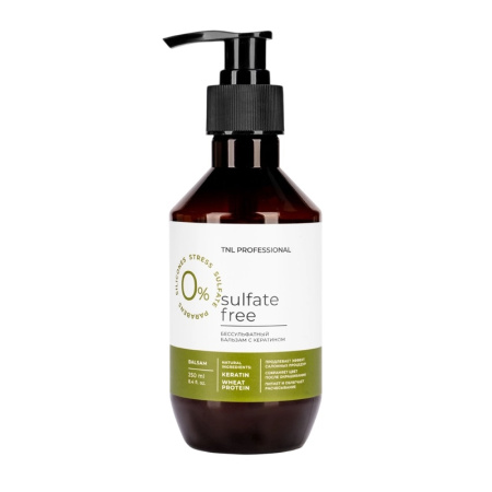 TNL Sulfate Free Бессульфатный бальзам с кератином, 250 мл
