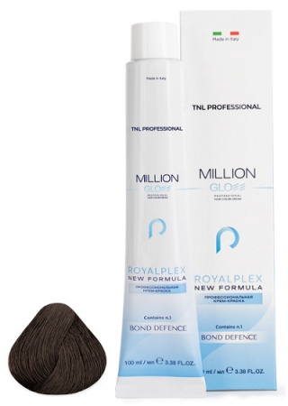 TNL Million Gloss оттенок 5.3 Светлый коричневый золотистый, 100 мл
