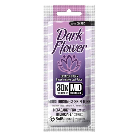 Крем для загара SolBianca Classic Dark Flower 30х bronzer с маслом амаранта и виноградом, 15 мл