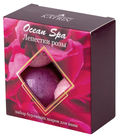 Набор бурлящих шаров для ванн Ocean Spa "Лепестки розы", 4*40 г