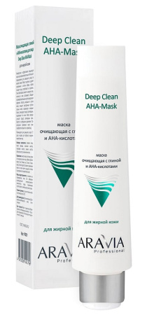 Маска очищающая для лица ARAVIA с глиной и AHA-кислотами, 100 мл