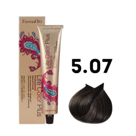МП FarmaVita Крем-краска Life Color Plus 5.07 холодный светло-каштановый, 100 мл 