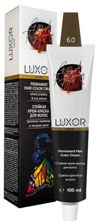 Перманентная крем-краска Luxor Professional 6.0 Темный блондин натуральный, 100 мл															