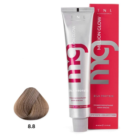 Крем-краска TNL Million Glow Private 8.8 светлый блонд шоколадный, 60 мл