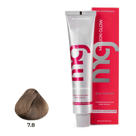 Крем-краска TNL Million Glow Private 7.8 блонд шоколадный, 100 мл