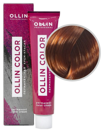Перманентная крем-краска для волос Ollin Color 7/43 русый медно-зол., 60 мл