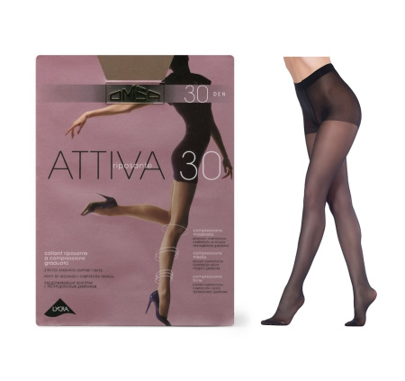 Колготки Omsa Attiva 30 den, Nero, 4