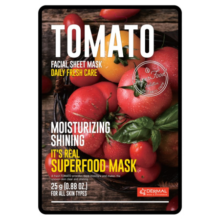 DERMAL It's Real SuperfoodMask Tomato Маска для лица с томатом 25 г