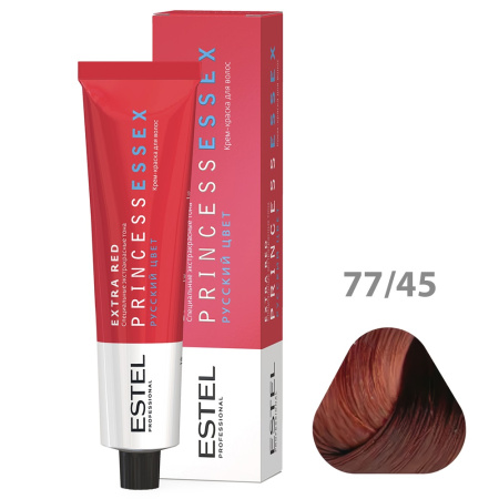Крем-краска Estel Princess Essex Extra Red 77/45 чувственная мамба, 60 мл