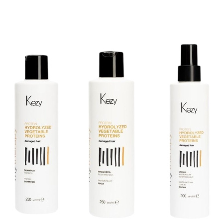 Kezy Набор MT Protein (шампунь 250мл+маска-филлер 250мл+мультиф.крем+упаковка)