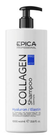 Шампунь Epica Collagen PRO для увлажнения и реконструкции волос, 1000 мл