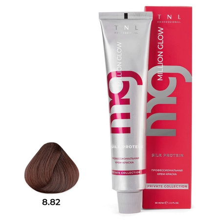 Крем-краска TNL Million Glow Private 8.82 светлый блонд шоколадный перламутровый, 60 мл