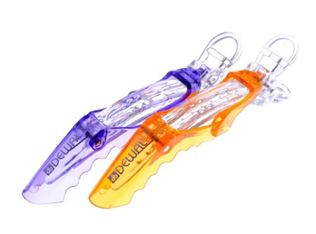 Зажим для волос пластик "Крокодил" Dewal, 2 шт