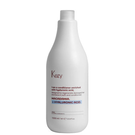 Kezy Кондиционер для восст. слабых и поврежд. волос I Am Macadamia+hyaluronic, 1000 мл