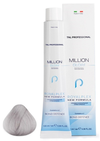 Крем-краска для волос Million Gloss 9.12 Очень светлый блонд пепельный перламутровый, 100 мл