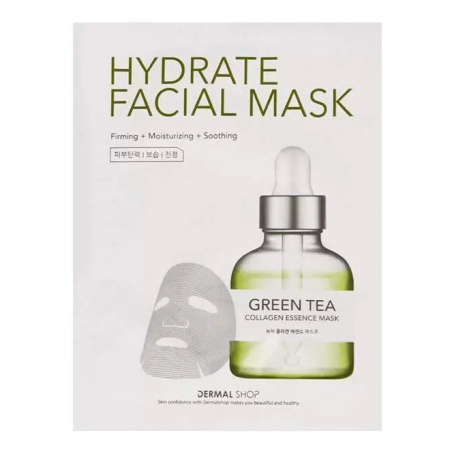 DERMAL Shop Green Tea HydrateFacial Тканевая маска для лица с экстрактом зеленого чая 23 г