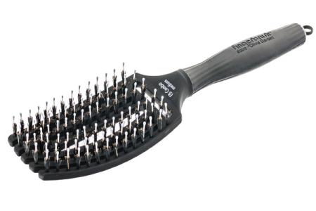Olivia Garden Щетка для волос Fingerbrush Care Iconic Boar&Nylon Black M