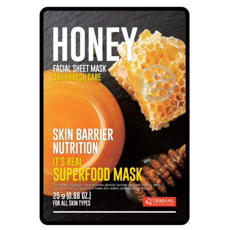 DERMAL It's Real SuperfoodMask Honey Маска для лица с медом 25 г
