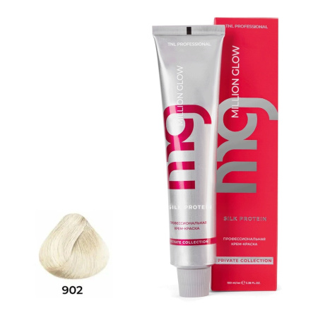Крем-краска TNL Million Glow Private 902 осветляющий фиолетовый, 100 мл