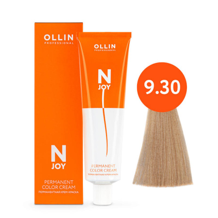 Крем-краска Ollin N-JOY 9/30 блондин золотистый, 100 мл