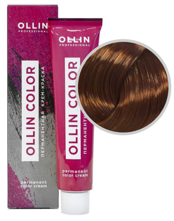 Перманентная крем-краска для волос Ollin Color 7/4 русый медный, 60 мл