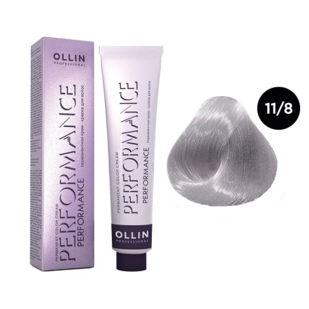 Перманентная крем-краска Ollin Performance 11/8  специальный блондин жемчужный, 60 мл
