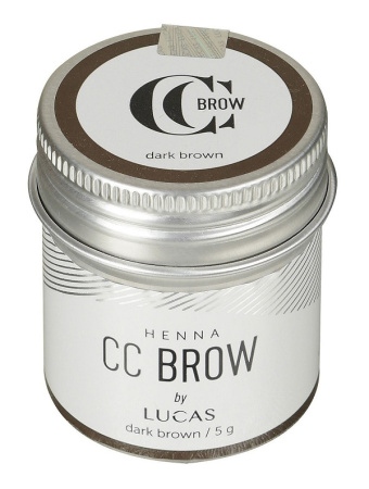 Хна для бровей в баночке CC Brow Lucas' Cosmetics, тёмно-коричневая, 10 г