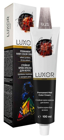 Перманентная крем-краска Luxor Professional 9.21 Очень светлый блондин фиолетовый пепельный, 100 мл