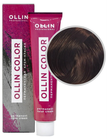 Перманентная крем-краска для волос Ollin Color 4/4 шатен медный, 60 мл