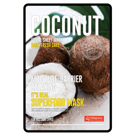 DERMAL It's Real SuperfoodMask Coconut Маска для лица с кокосом 25 г