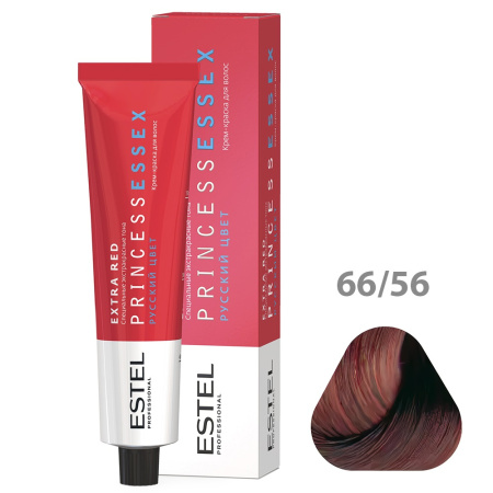 Крем-краска Estel Princess Essex Extra Red 66/56 яркая самба, 60 мл