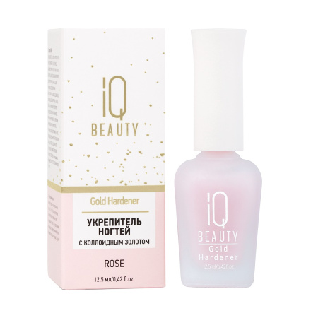 МП IQ Beauty Укрепитель ногтей с коллоидным золотом, Rose, 12.5 мл