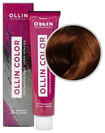 Перманентная крем-краска для волос Ollin Color 6/4 темно-русый медный, 60 мл