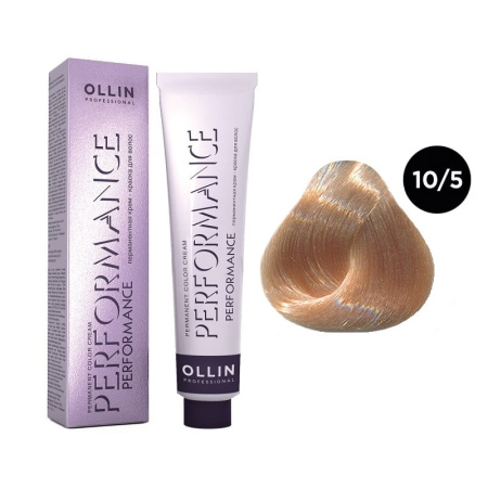 Перманентная крем-краска Ollin Performance 10/5 светлый блондин махагоновый, 60 мл