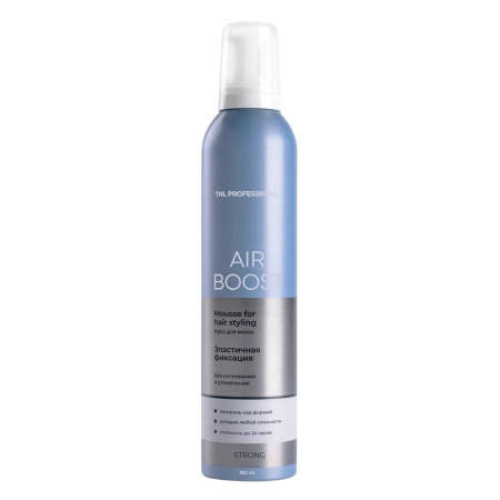 TNL Professional Air Boost Мусс для волос Эластичная фиксация Strong, 350 мл