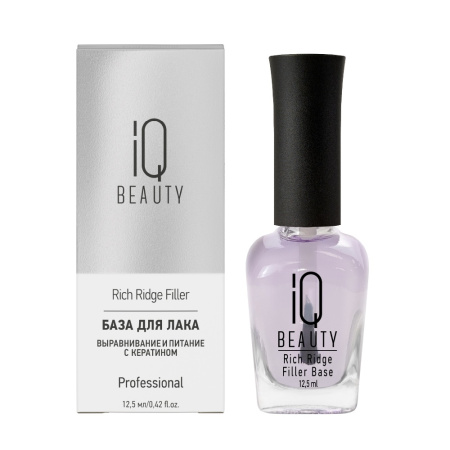 МП IQ Beauty База для лака выравнивание и питание с кератином Rich Ridge Filler, 12.5 мл