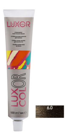 Стойкая крем-краска "Luxcolor" 6.0 Темный блондин натуральный, 100 мл