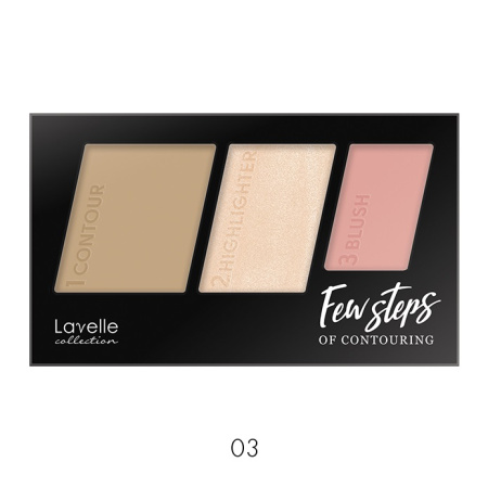 Палетка для контуринга Lavelle Collection Few steps, т. 03 rose beige, 12 г