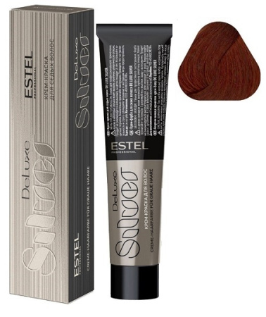 Краска для волос Estel De Luxe Silver 7/44 русый медно-красный, 60 мл