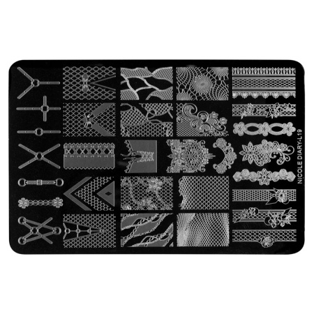 Трафарет для стемпинга, 9,5x14,5см IRISK NEW (021 NICOLE DIARY L-19)