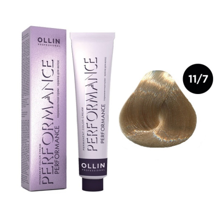 Перманентная крем-краска Ollin Performance 11/7 специальный блондин коричневый, 60 мл
