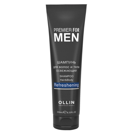 Шампунь для волос и тела освежающий Ollin Premier For Men, 250 мл