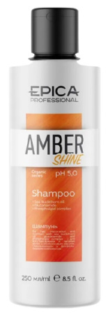 Шампунь Epica Amber Shine для восстановления и питания с облепиховым маслом, 250 мл