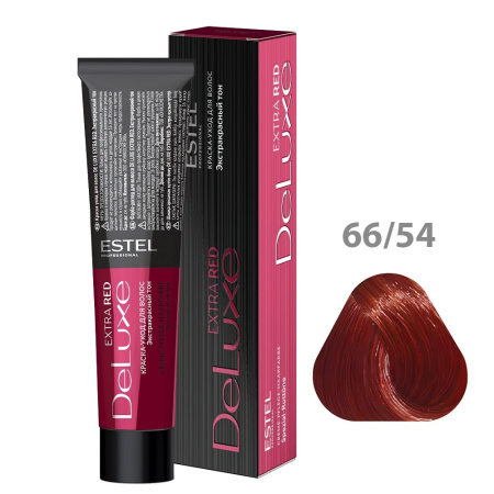 Краска-уход Estel De Luxe Extra Red 66/54 тёмно-русый красно-медный, 60 мл