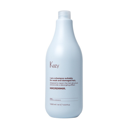 Шампунь с маслом макадамии для слабых и поврежденных волос Kezy, 1000 мл