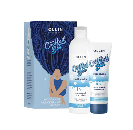Набор Ollin Cocktail Bar "Молочный коктейль" крем-шампунь 400 мл + крем-кондиционер 250 мл