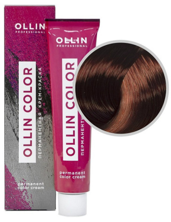 Перманентная крем-краска для волос Ollin Color 6/5 темно-русый махаг., 60 мл