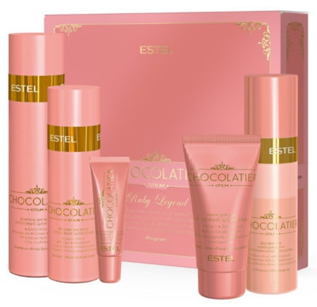 CHOCOLATIER Набор  Ruby Legend(шамп.роз.250,бальз.роз.200,спр.роз.200,бальз.д/губ)