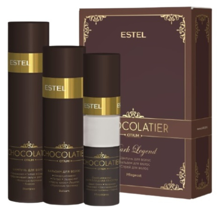 CHOCOLATIER Набор Dark Legend  (ш 250 темн, бальз 200 темн, спрей 200 темн шоколад)